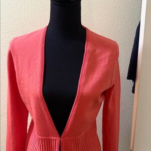 Boss Coral V-Neck Ribbed Waist Sweater